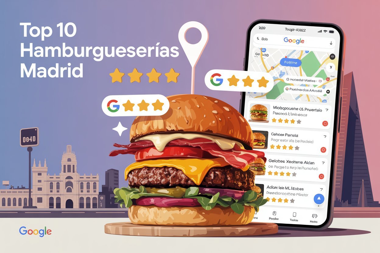 10 Mejores Hamburgueserías de Madrid según Reseñas Positivas en Google Maps