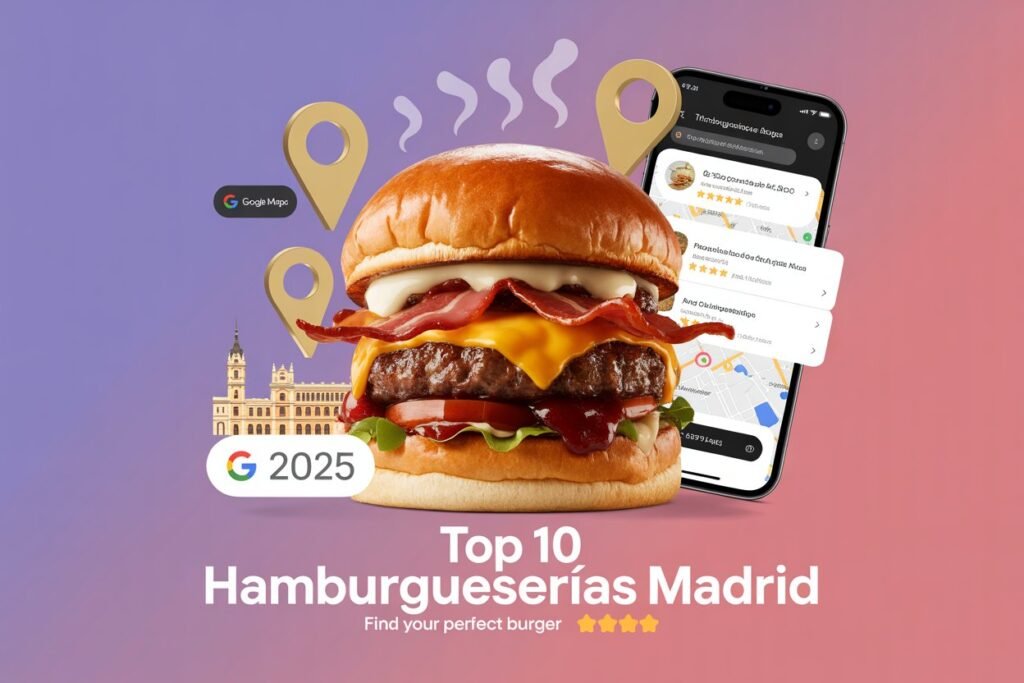 10 Mejores Hamburgueserías de Madrid según Reseñas Positivas en Google Maps